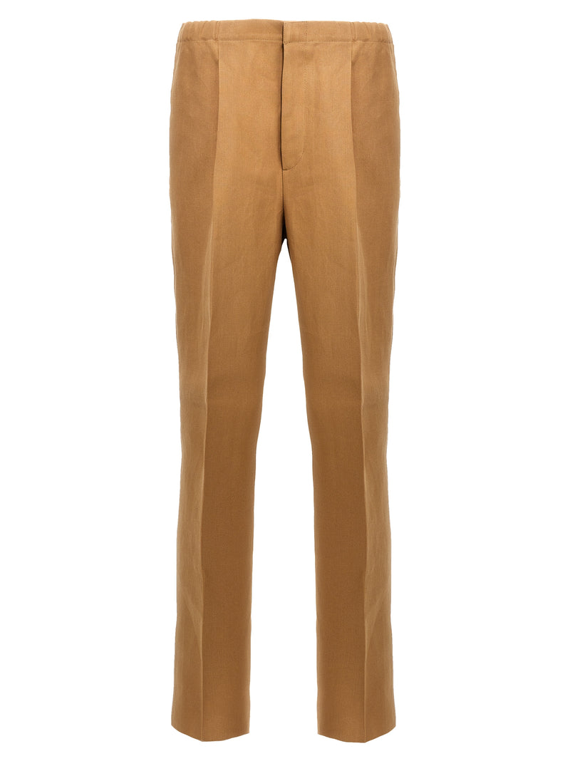 Fendi Beige Paper Casual Pants