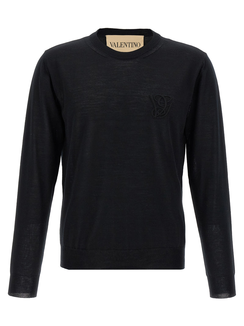 Valentino Garavani Black Virgin Wool Cardigan