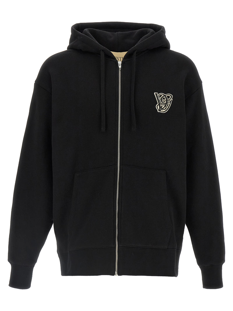 Valentino Garavani Black Cotton Sweatshirt