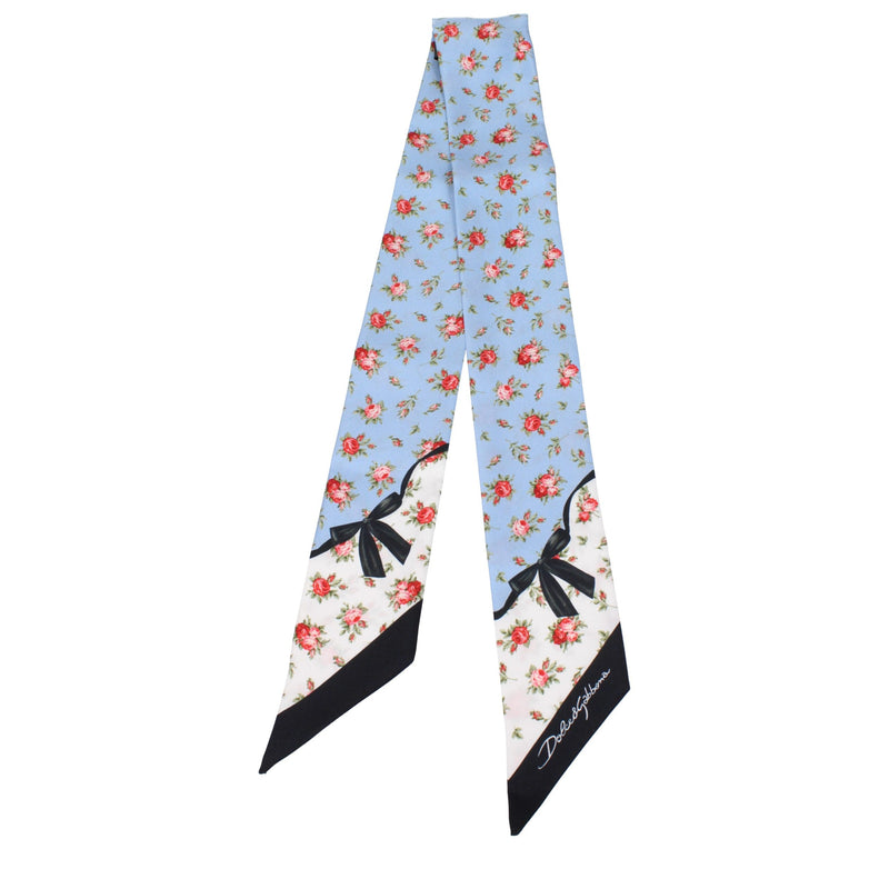 Dolce & Gabbana Light Blue Silk Foulard