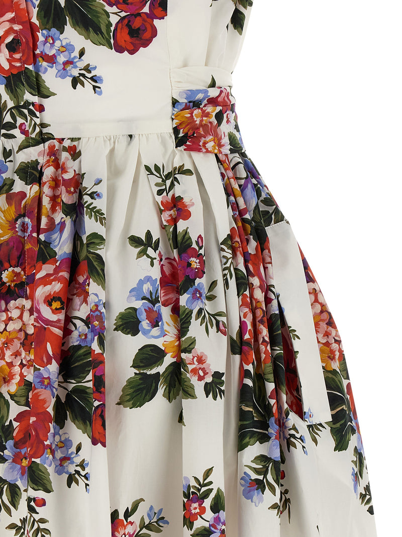 Dolce & Gabbana White Cotton Midi Dress