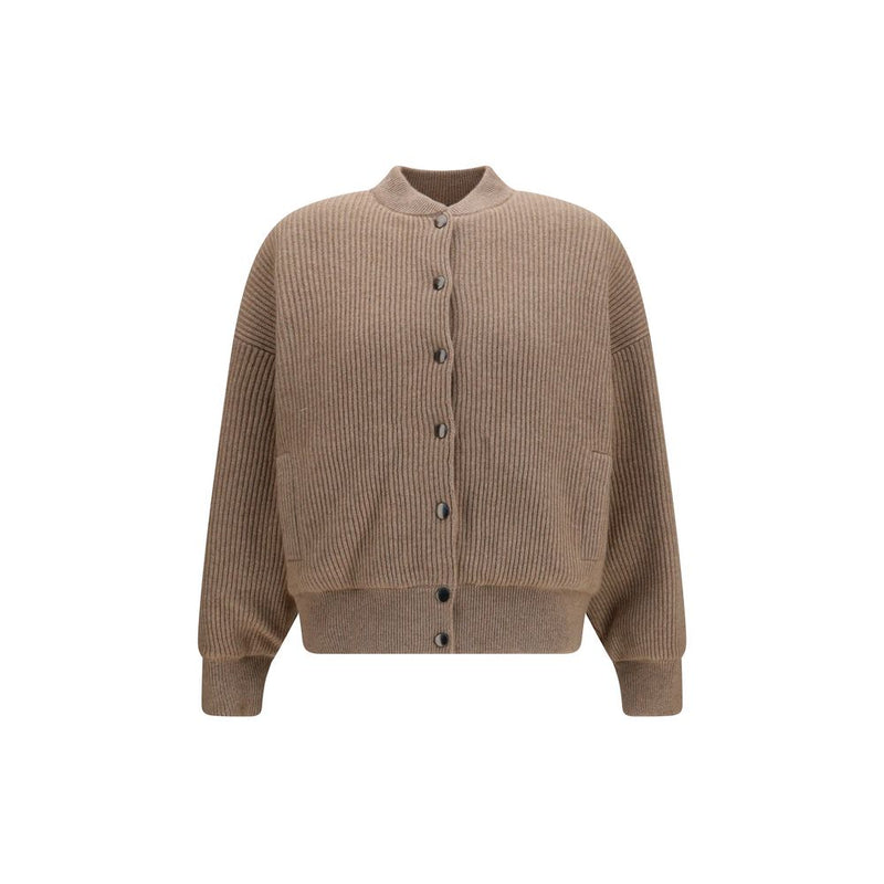 Brunello Cucinelli Beige Cashmere Bomber