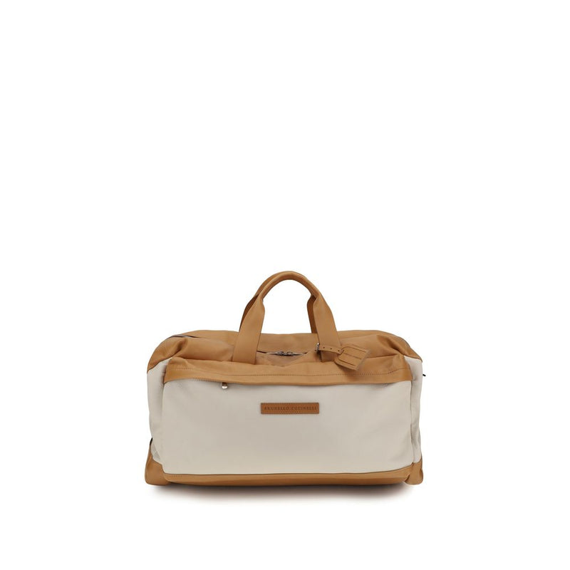 Brunello Cucinelli Beige Calf Leather Bos Taurus Luggage And Travel