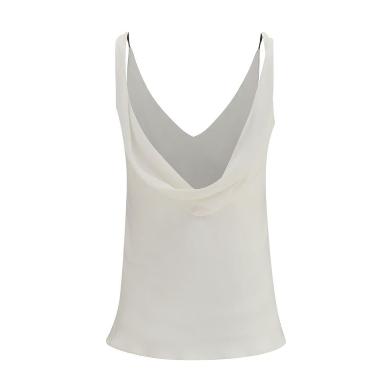 Brunello Cucinelli Beige Silk Blouse