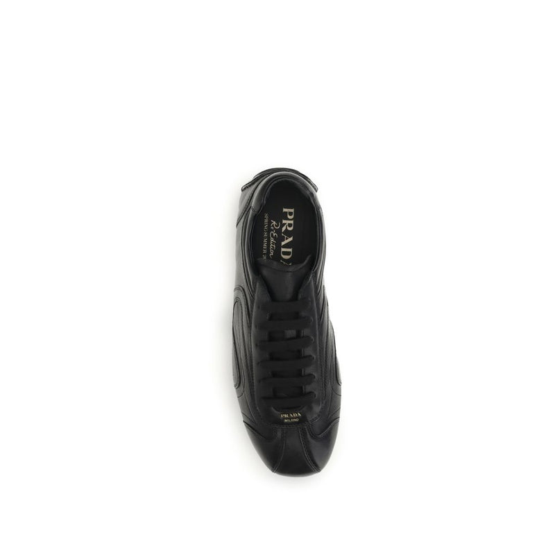 Prada Black Lamb Ovis Aries Aries Low Top Sneakers