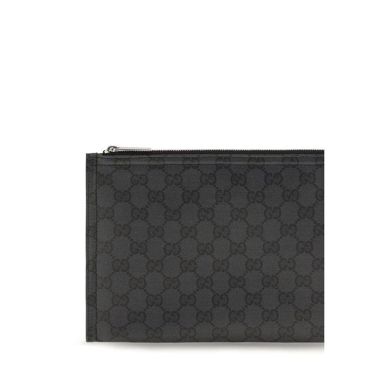 Gucci Black Cotton Clutch Bag