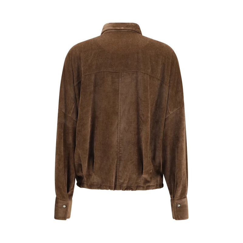 Brunello Cucinelli Brown Viscose Pattern Shirt