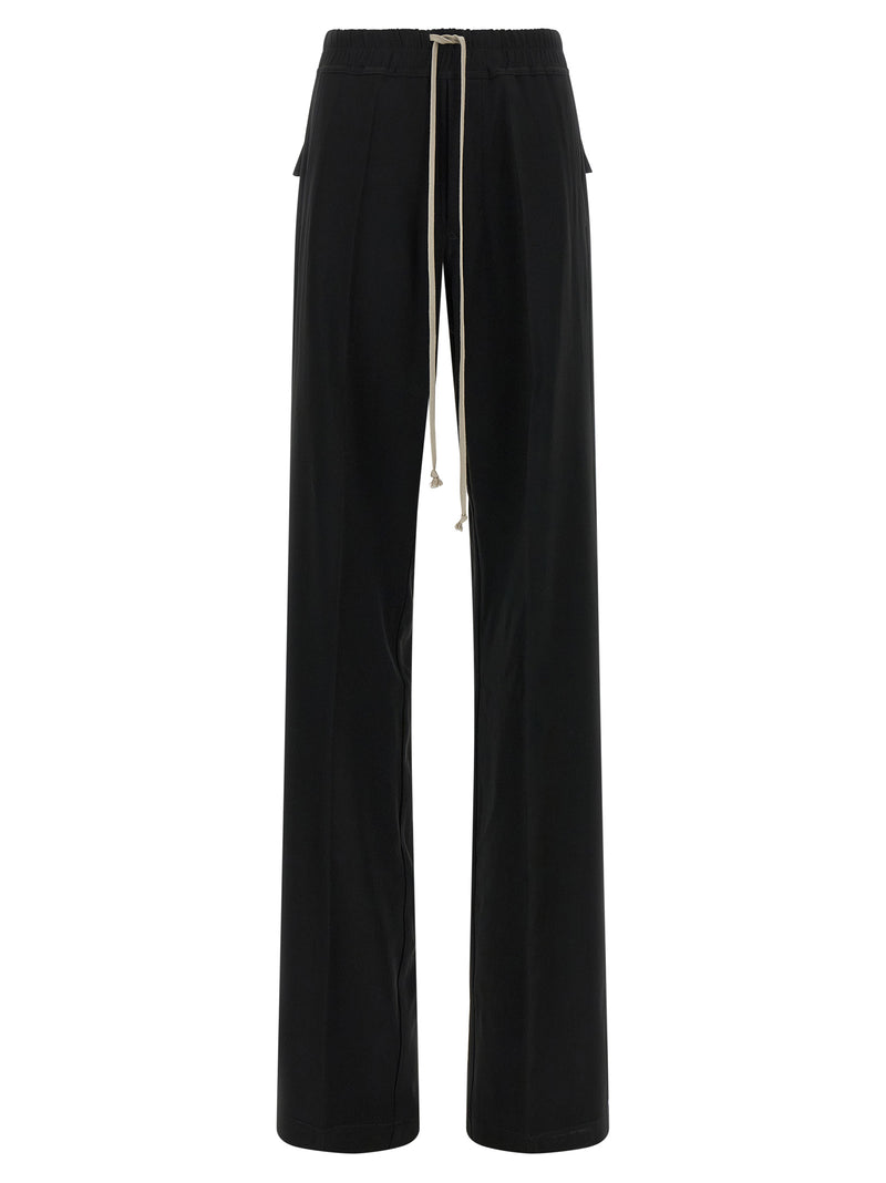 Rick Owens Black Viscose Casual Pants