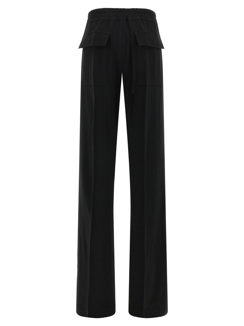 Rick Owens Black Viscose Casual Pants