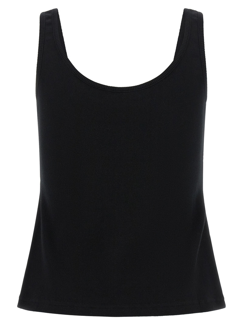Off-White Black Cotton Tank Tops