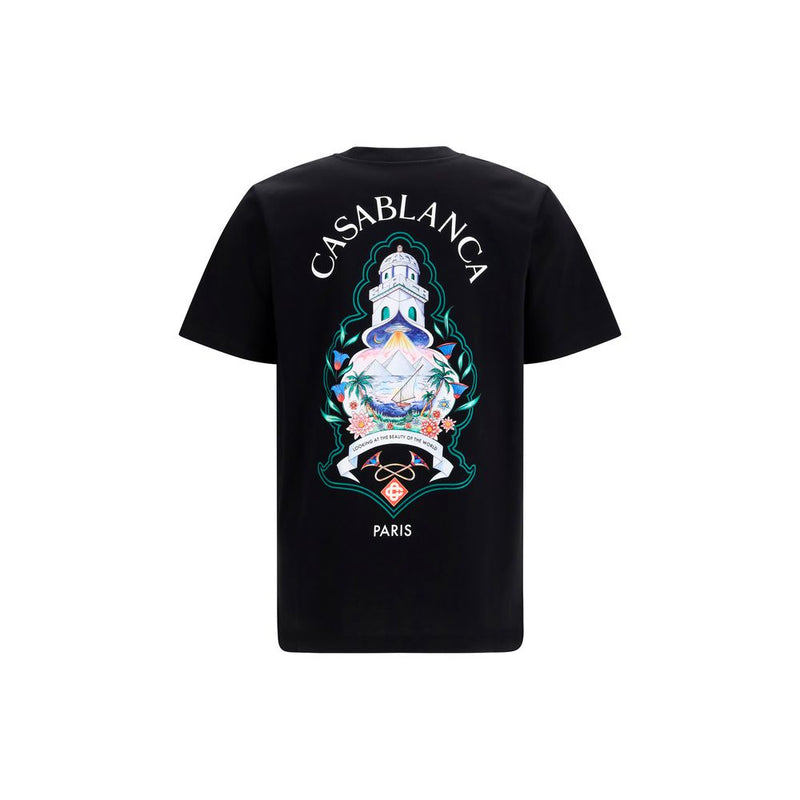 Casablanca Black Cotton T-Shirt