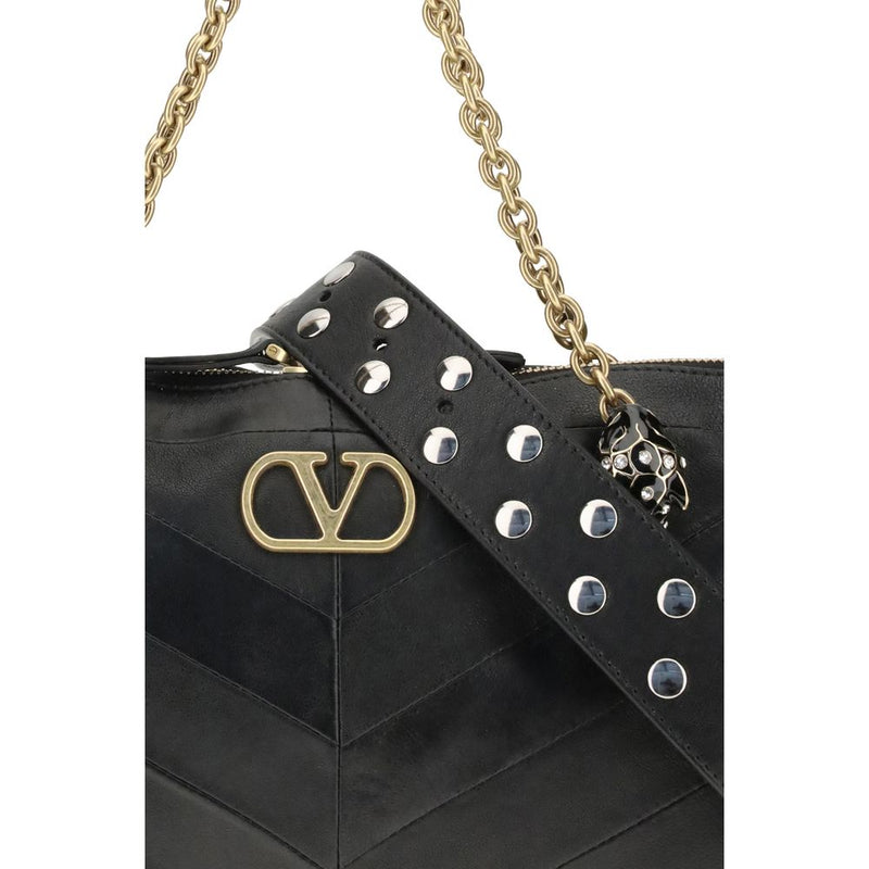 Valentino Garavani Black Lamb Ovis Aries Shoulder Bag