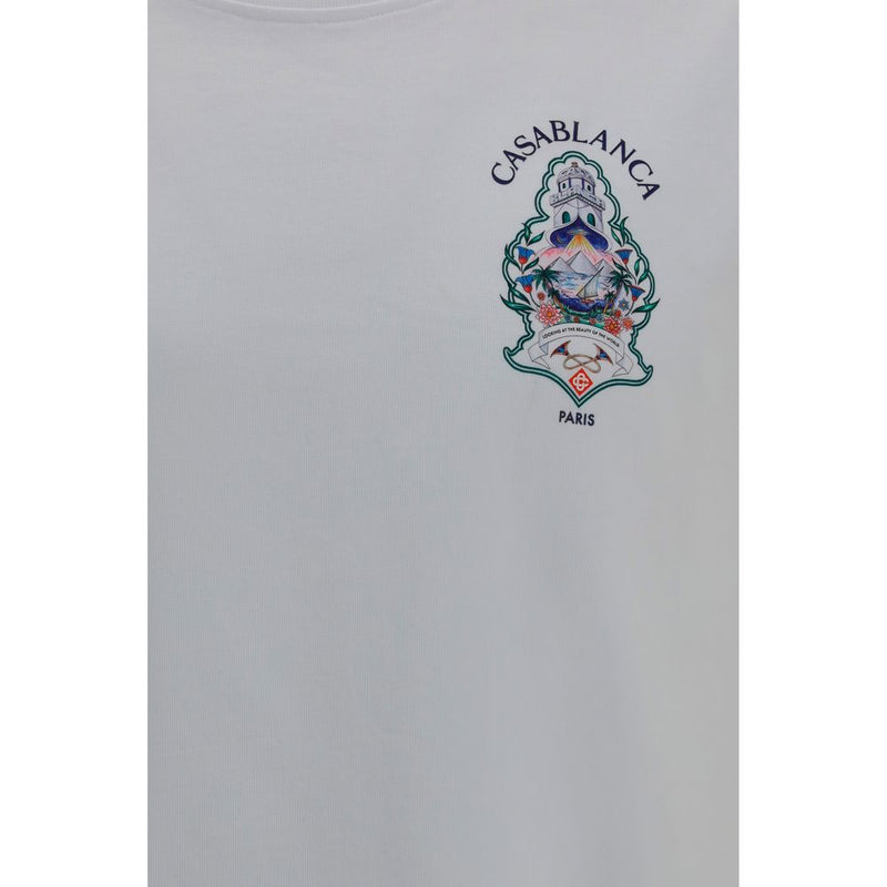 Casablanca White Cotton T-Shirt