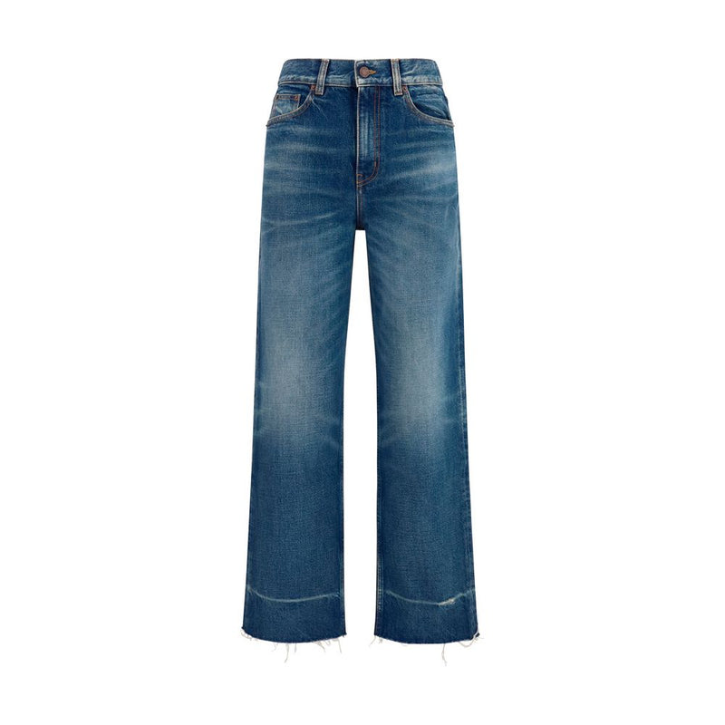Chloé Blue Cotton Bootcut Jeans