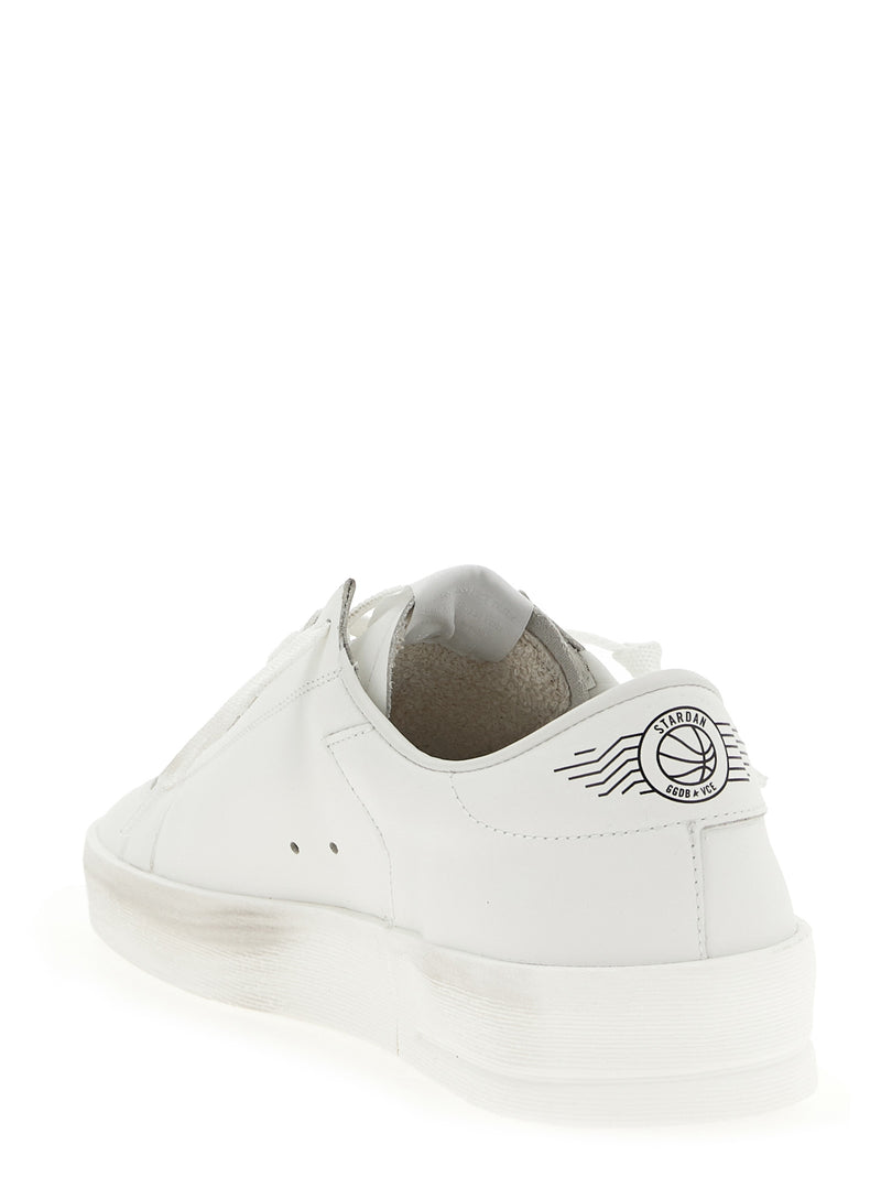 Golden Goose White Cowhide Low Top Sneakers