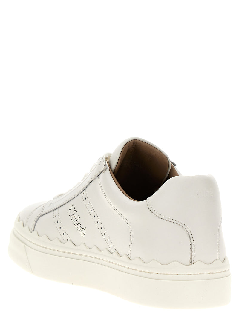 Chloé White Leather Low Top Sneakers
