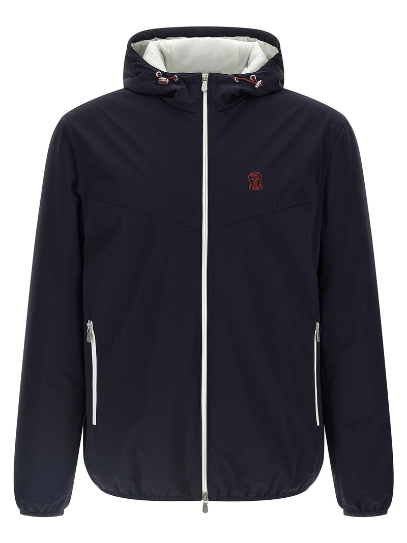 Brunello Cucinelli Blue Polyamide Shell Jacket