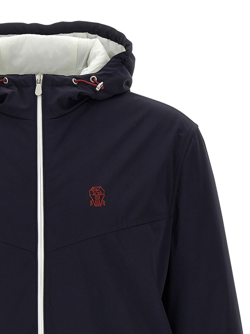 Brunello Cucinelli Blue Polyamide Shell Jacket