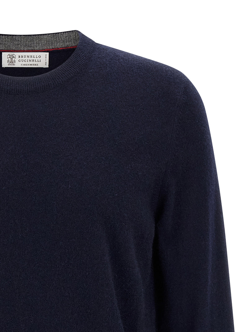 Brunello Cucinelli Blue Cashmere Cardigan
