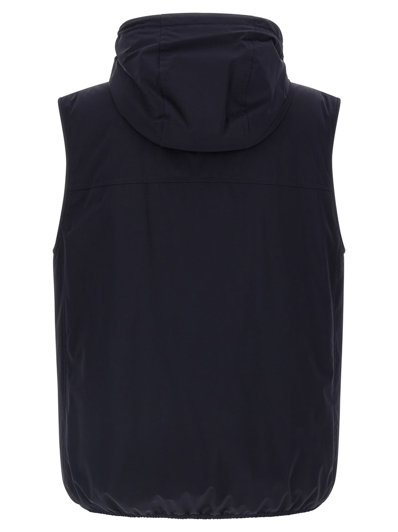 Brunello Cucinelli Blue Polyamide Sleeveless Jacket