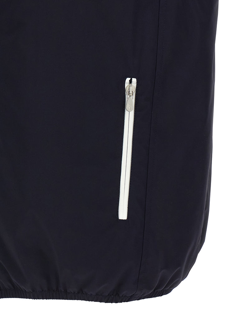Brunello Cucinelli Blue Polyamide Sleeveless Jacket
