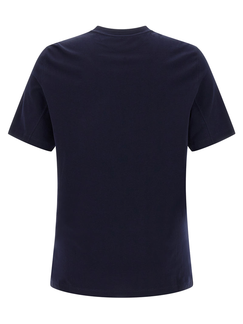 Brunello Cucinelli Blue Cotton T-Shirt