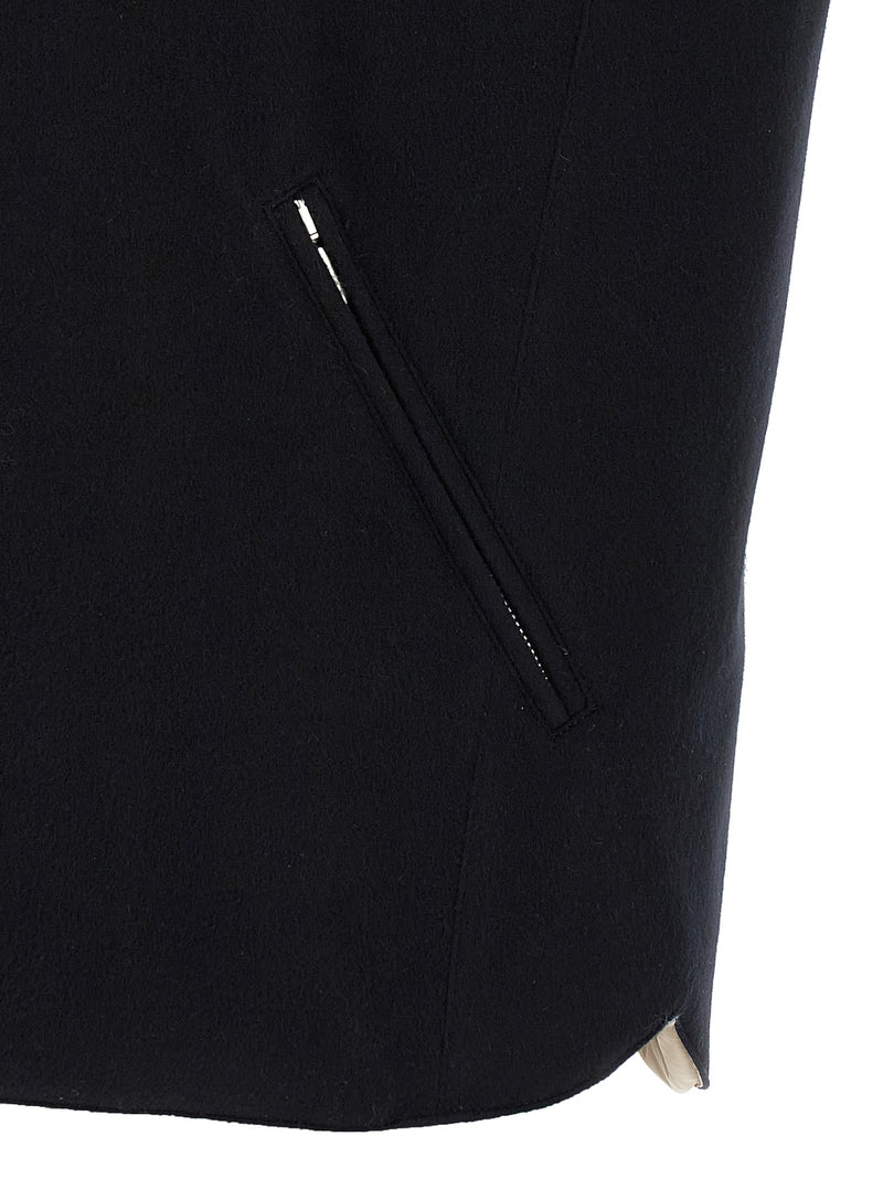 Brunello Cucinelli Black Wool Sleeveless Jacket