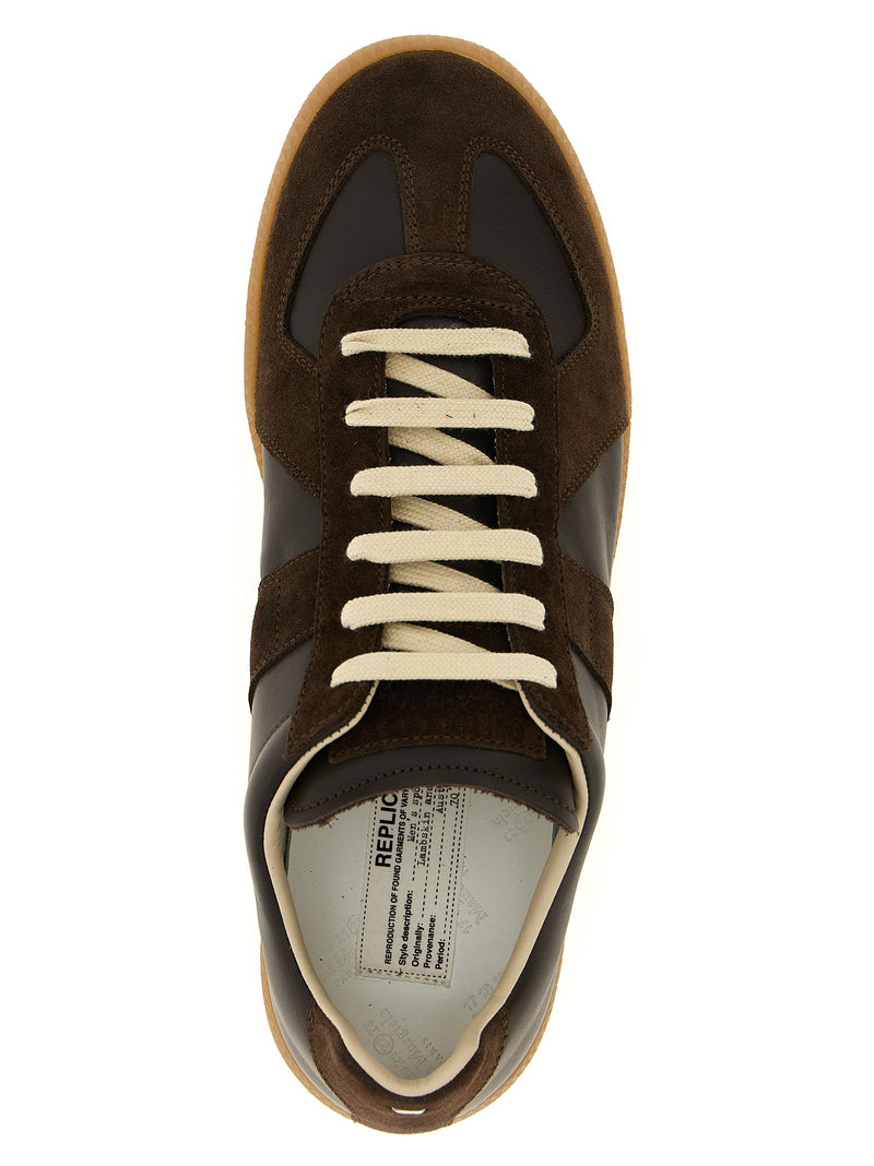 Maison Margiela Brown Calfskin Athletic Sneakers