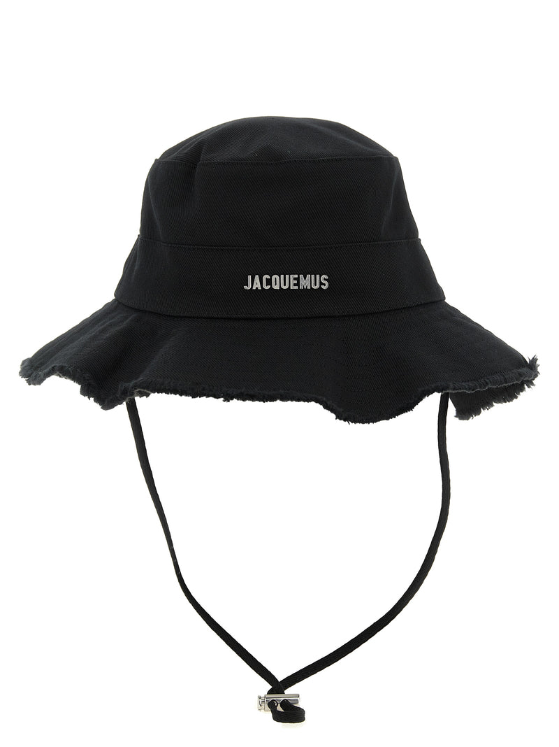 Jacquemus Black Cotton Bucket Hat