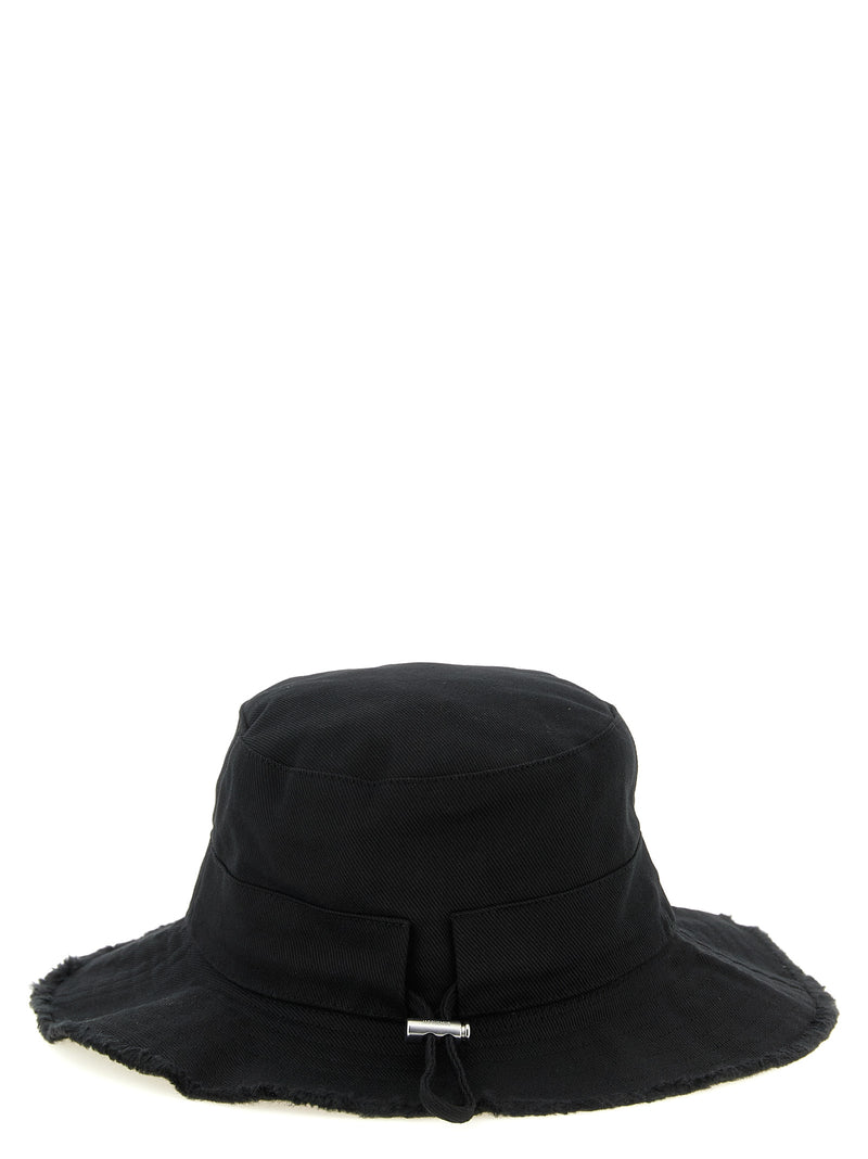 Jacquemus Black Cotton Bucket Hat