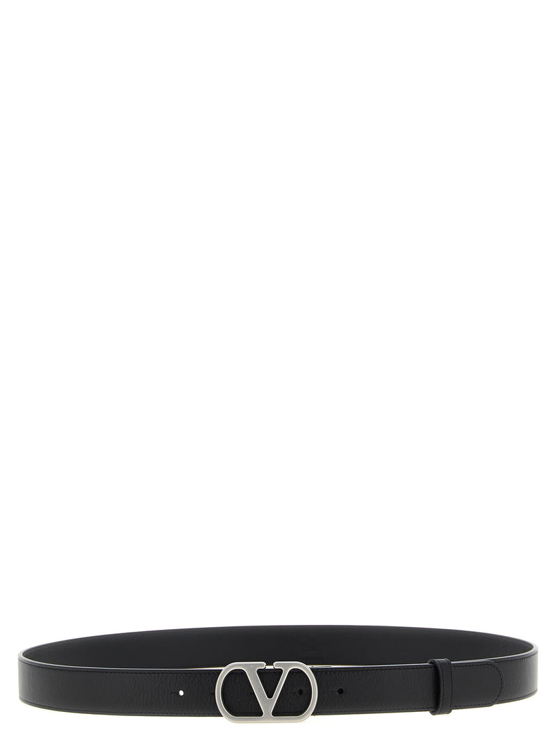 Valentino Garavani Black Calfskin Regular Belt