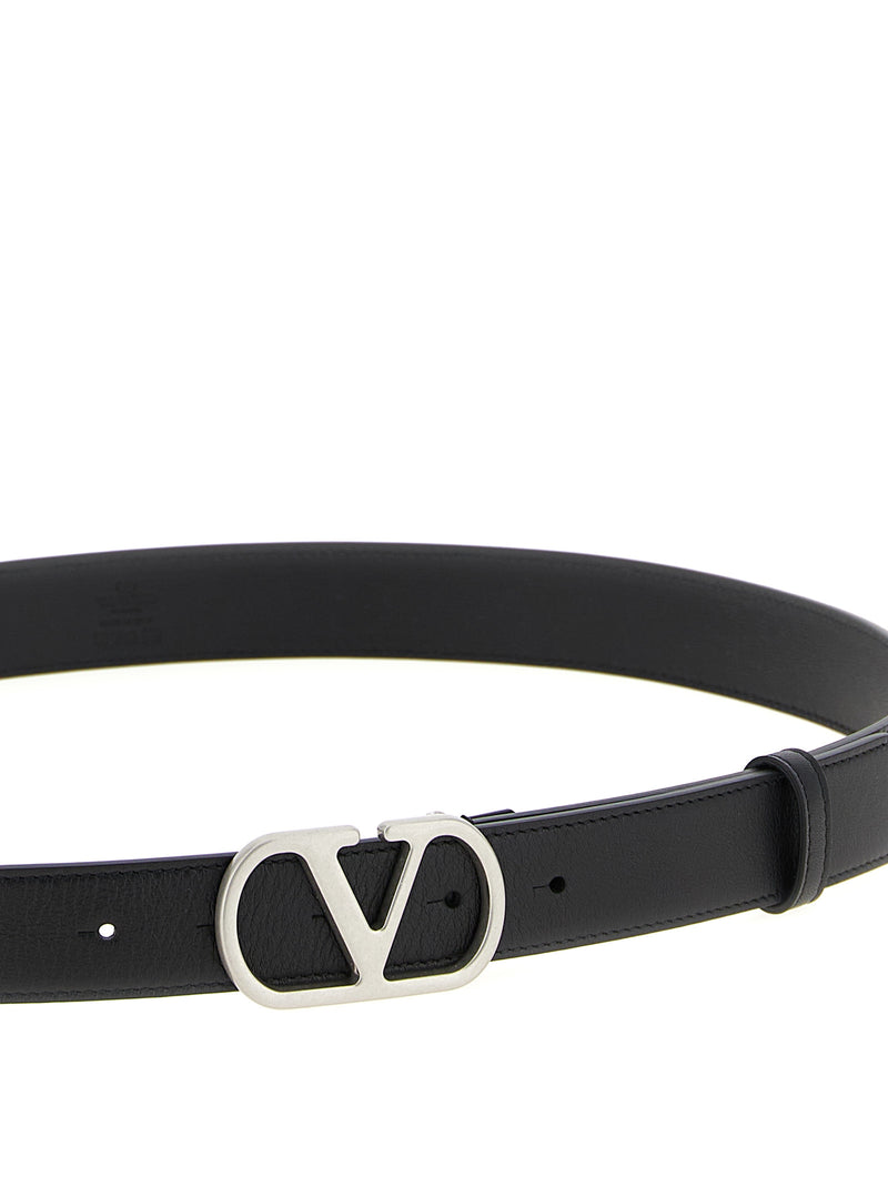 Valentino Garavani Black Calfskin Regular Belt