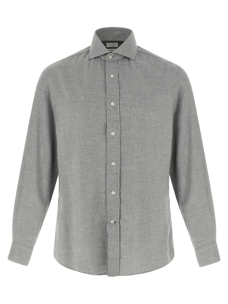 Brunello Cucinelli Gray Cotton Blouse