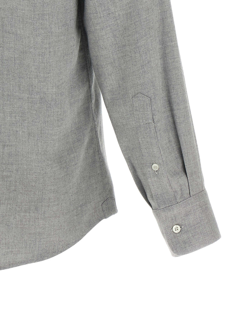 Brunello Cucinelli Gray Cotton Blouse