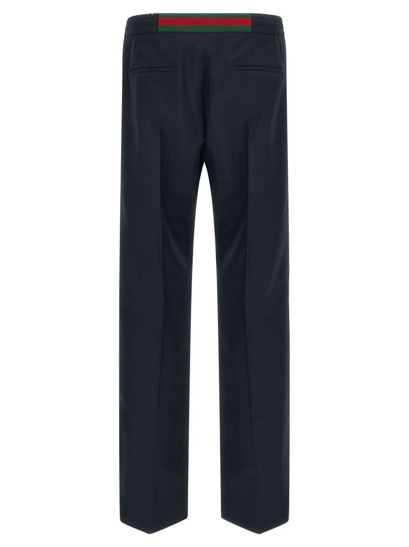 Gucci Blue Polyester Casual Pants