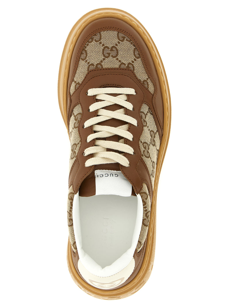 Gucci Brown Calfskin Chunky Sneakers