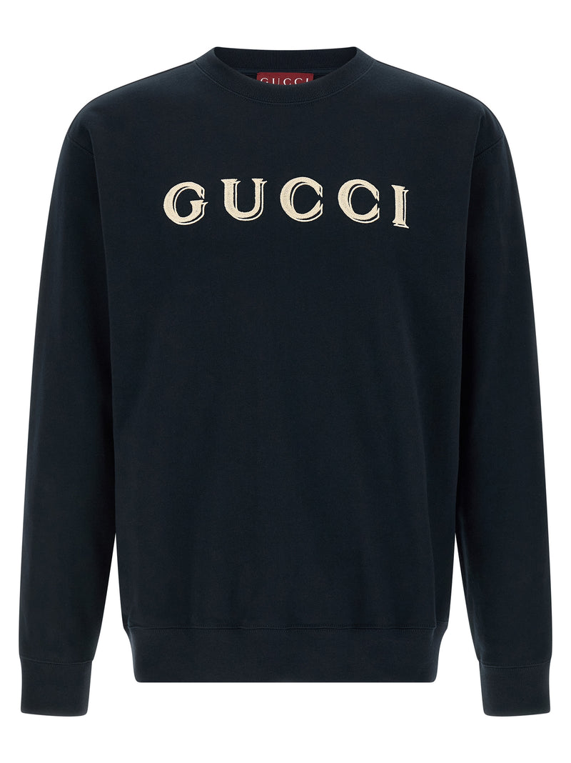 Gucci Blue Cotton Sweatshirt