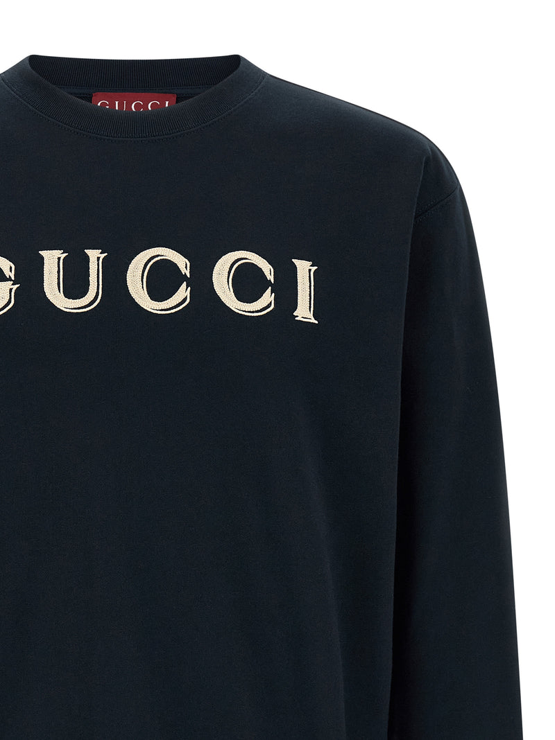 Gucci Blue Cotton Sweatshirt