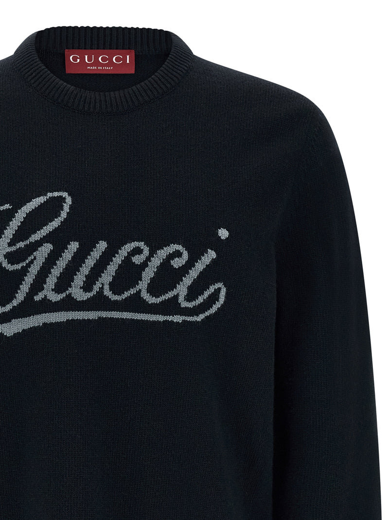 Gucci Blue Wool Cardigan