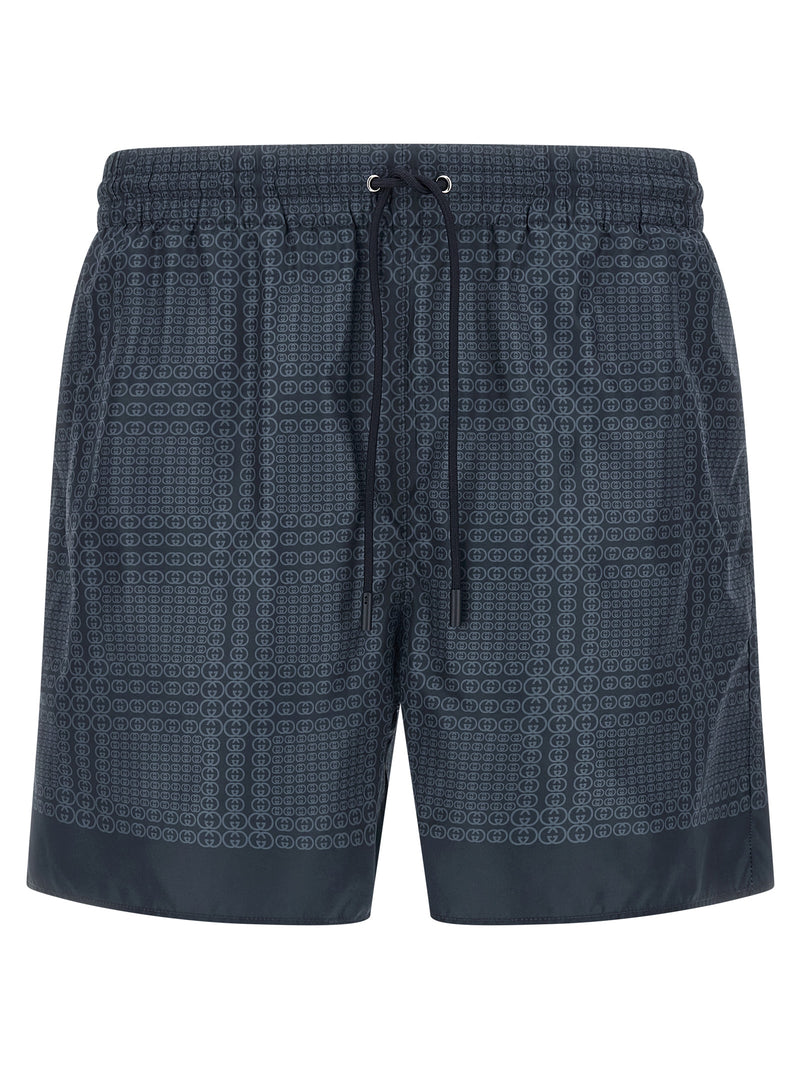 Gucci Blue Polyester Swim Shorts