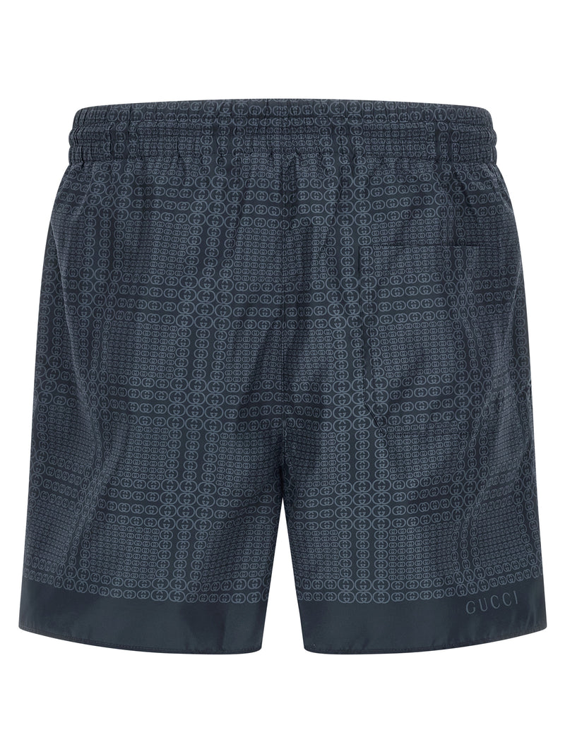 Gucci Blue Polyester Swim Shorts