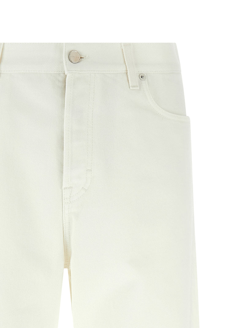 Gucci White Cotton Straight-Leg Jeans