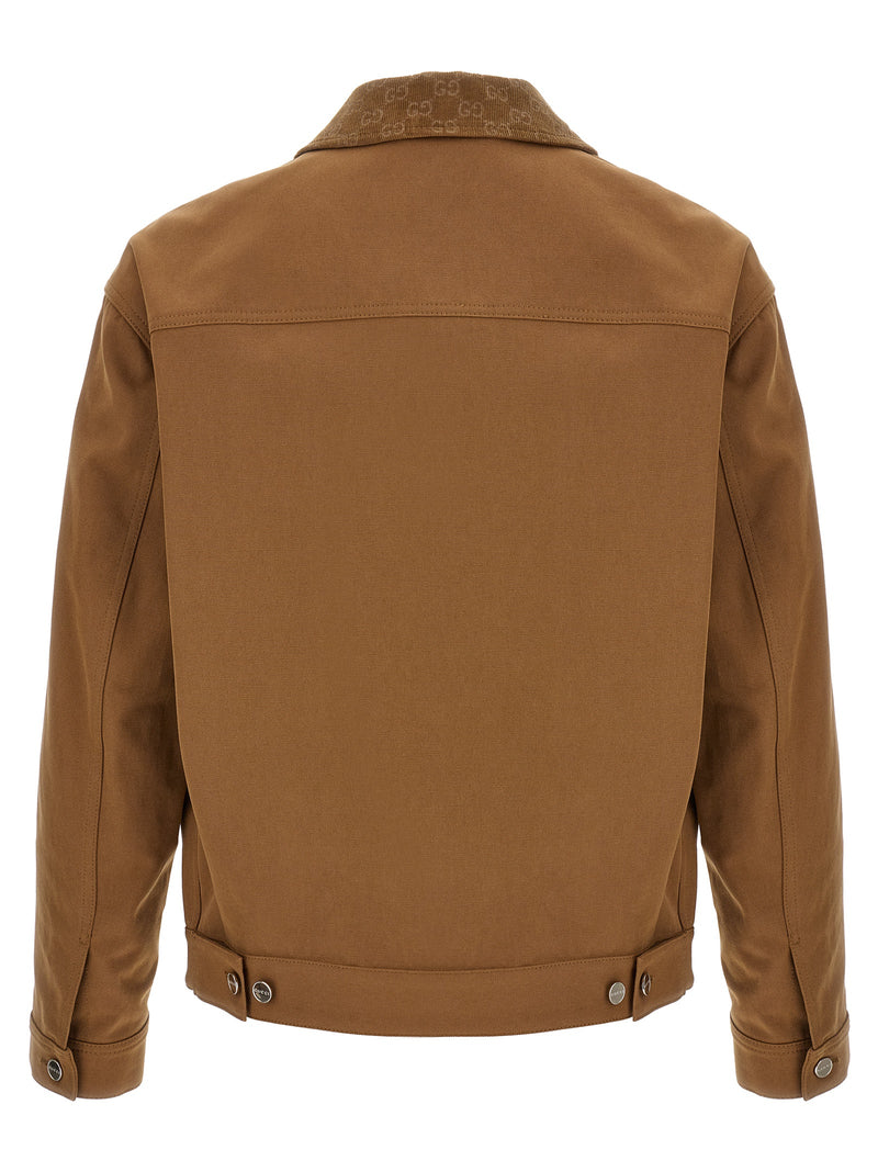 Gucci Brown Cotton Full-Length Jacket