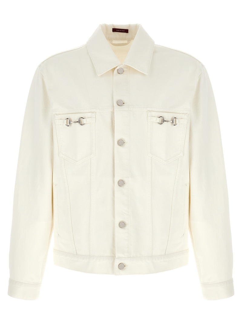 Gucci White Cotton Denim Jacket