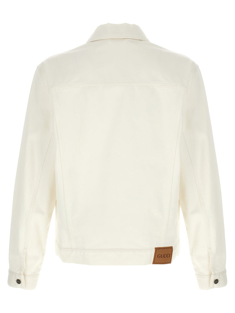Gucci White Cotton Denim Jacket