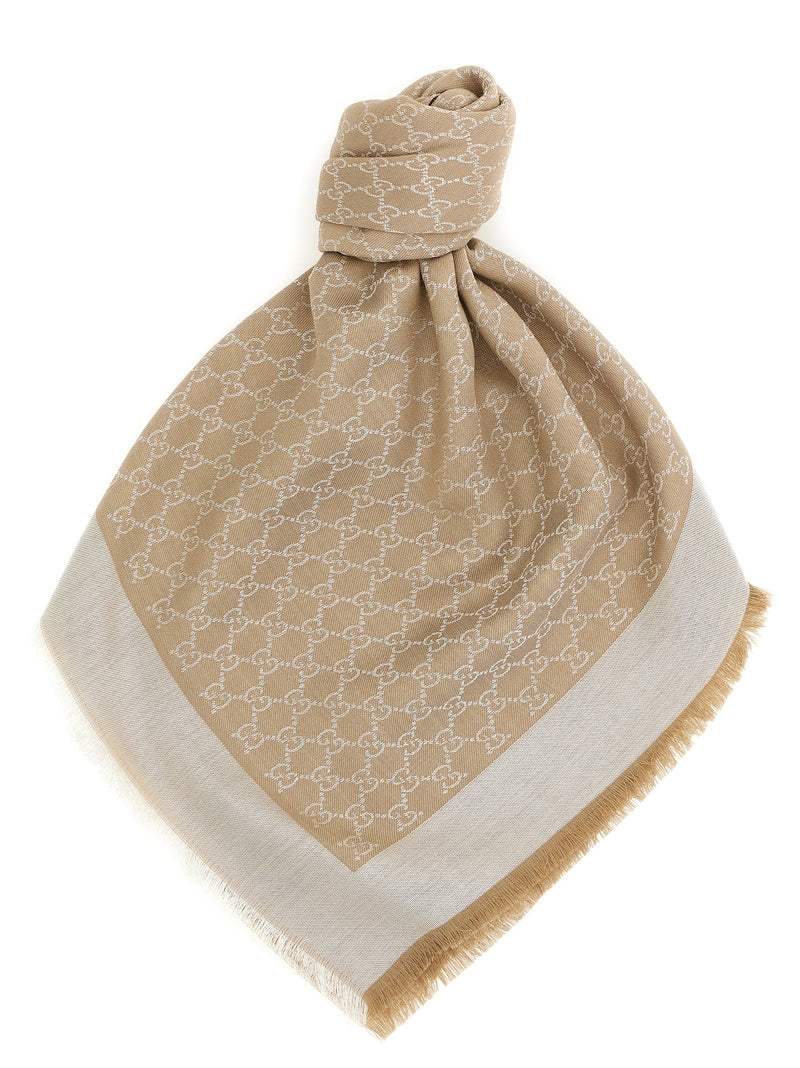 Gucci Beige Silk Scarf