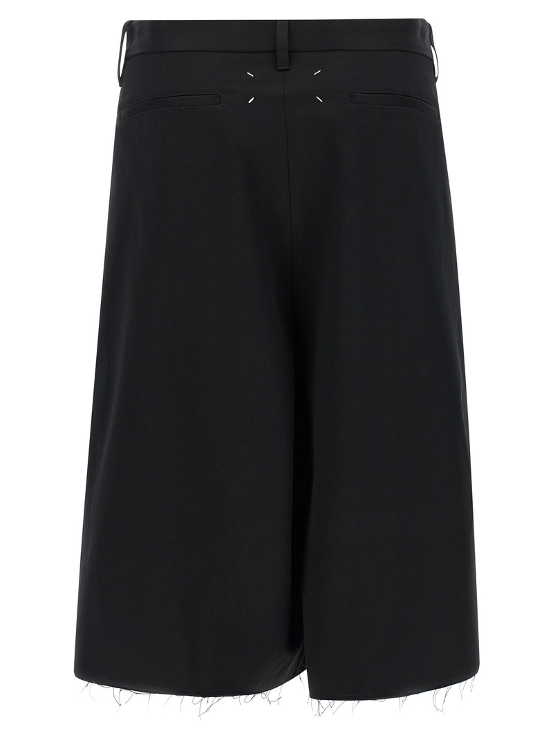 Maison Margiela Black Cotton Bermuda Shorts