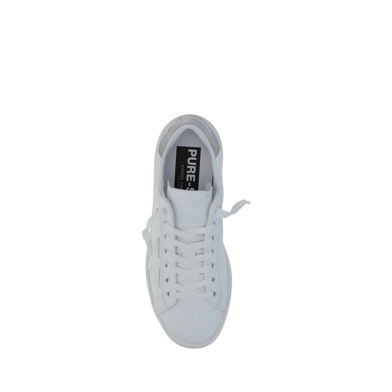 Golden Goose White Calf Leather Bos Taurus Platform Sneakers