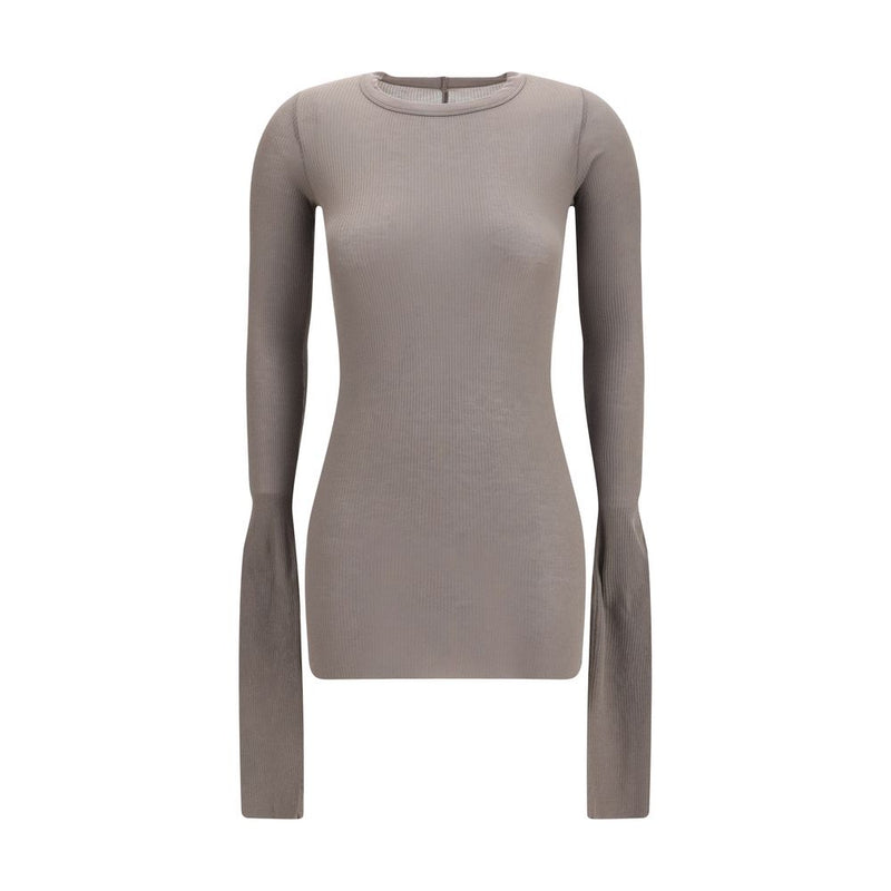 Rick Owens Gray Viscose Long Sleeve T-Shirt