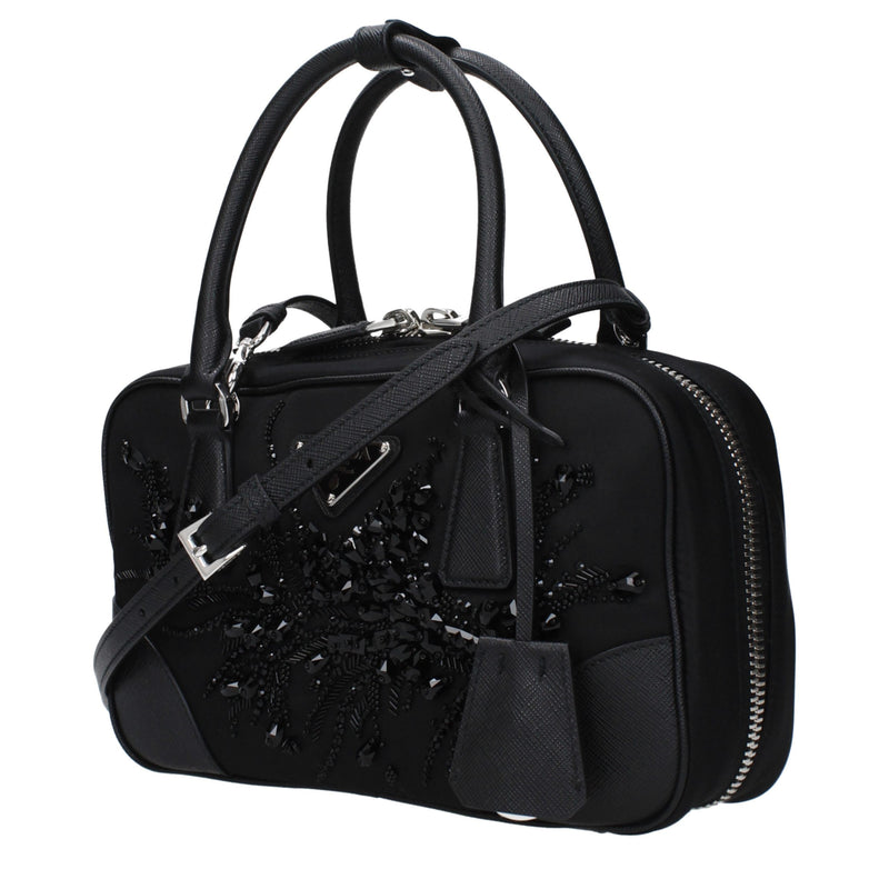 Prada Black Fabric Handbag